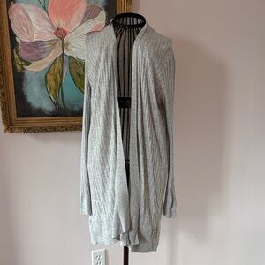 LOFT Heather Gray Women's Open Cardigan